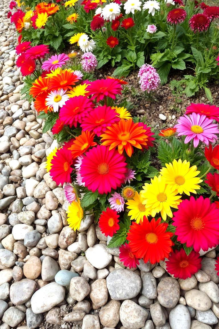 River Pebble Edging - 24 Stone Garden Edging Ideas