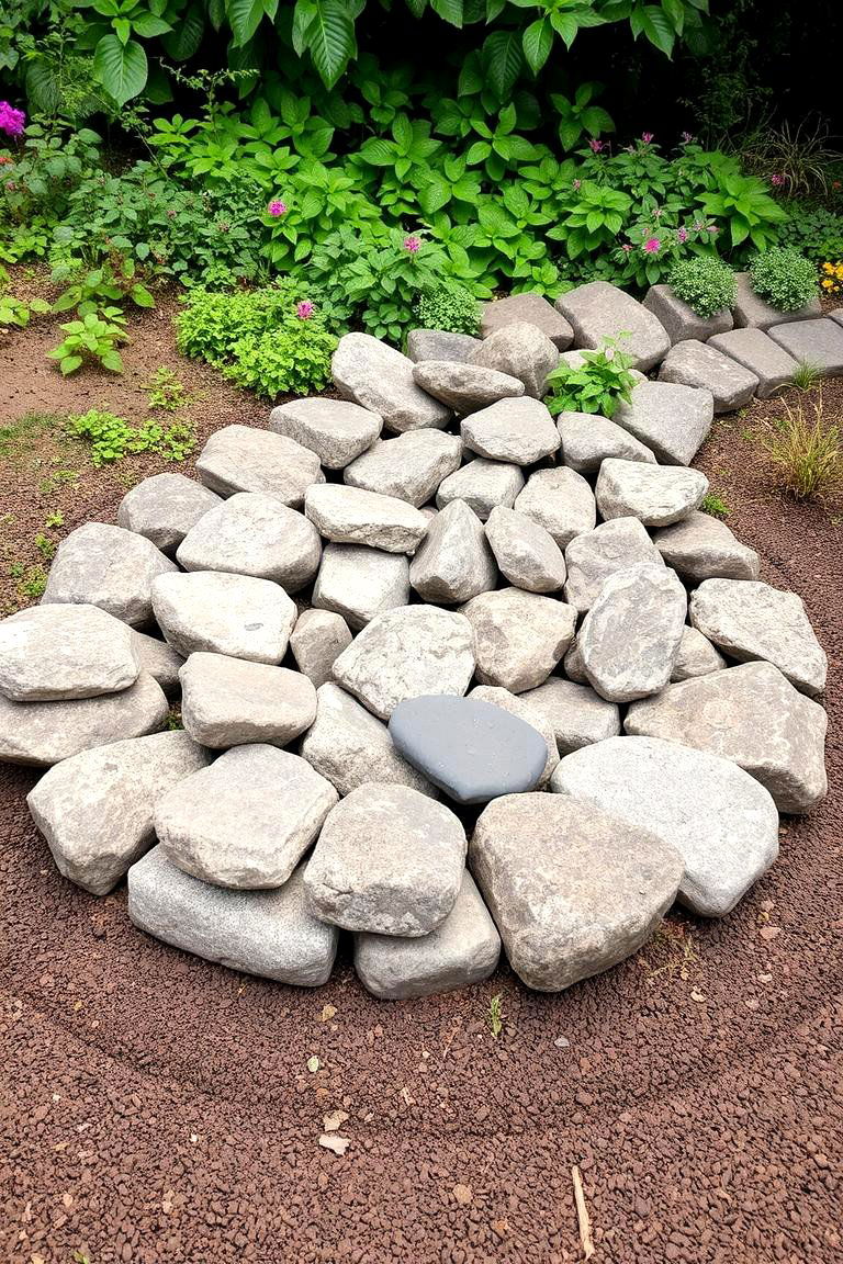 River Rock Edging - 24 Garden Edging Ideas