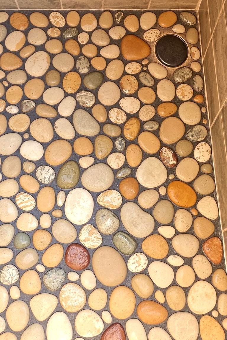 River Rock Tiles - 24 Shower Floor Tile Ideas