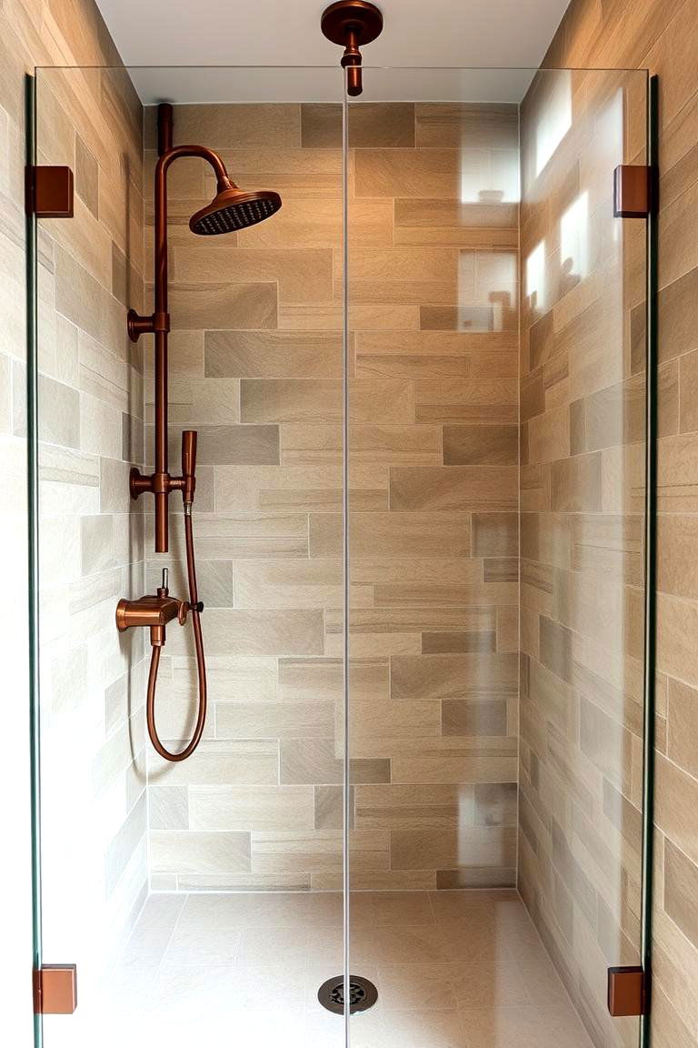 River Stone Shower Floor - 24 Rustic Walk-in Shower Ideas