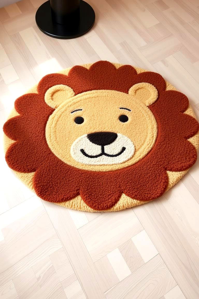 Roaring Lion Rug - 24 Safari Nursery Decor Ideas
