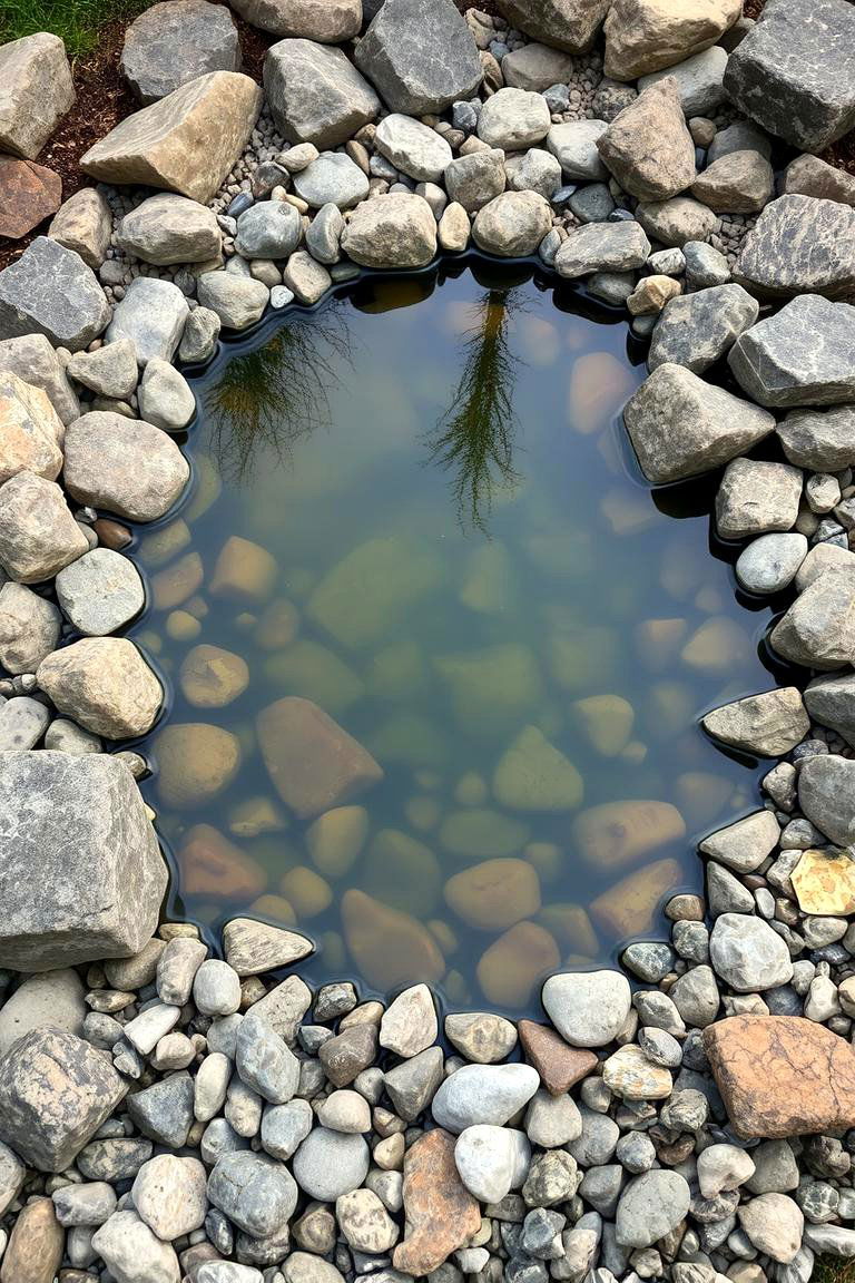Rock Border Enhanced Pond - 24 Pond Landscaping Ideas