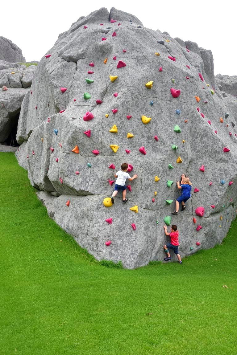 Rock Climbing Playground - 24 Backyard Playground Ideas