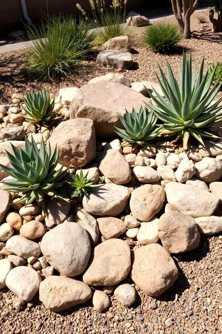 Rock Garden Accent - 24 Small Backyard Landscaping Ideas