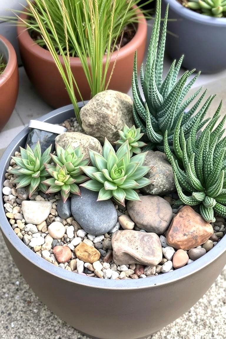 Rock Garden Container Blend - 24 Container Garden Ideas