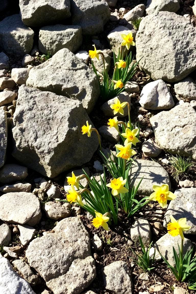 Rock Garden Daffodil Display - 24 Daffodil Garden Ideas
