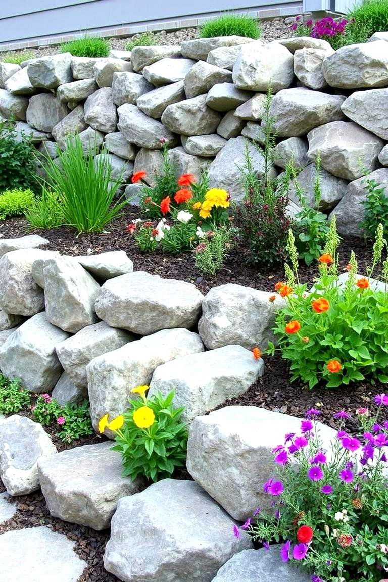 Rock Garden Retaining Wall - 24 Natural Rock Retaining Wall Ideas