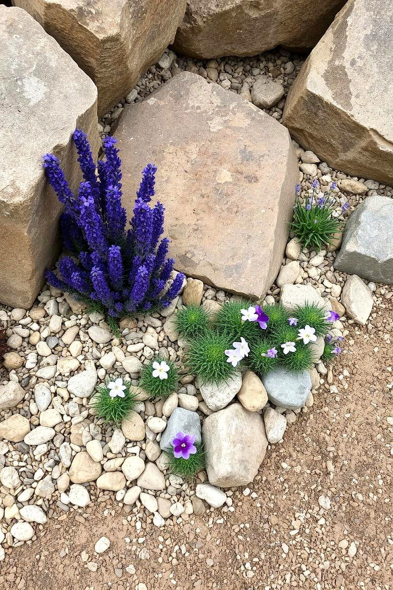 Rock Garden with Flowers - 24 Floral Nursery Ideas