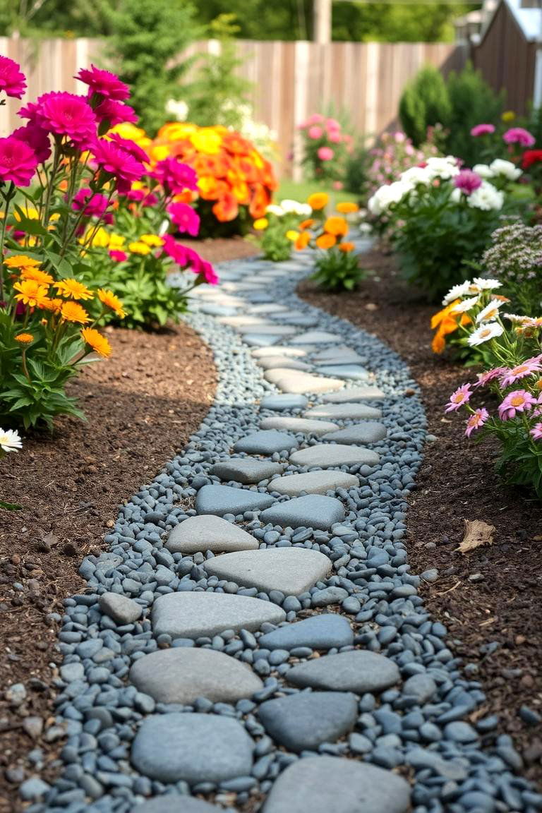 Rock Mulch Pathway - 24 Rock Walkway Ideas