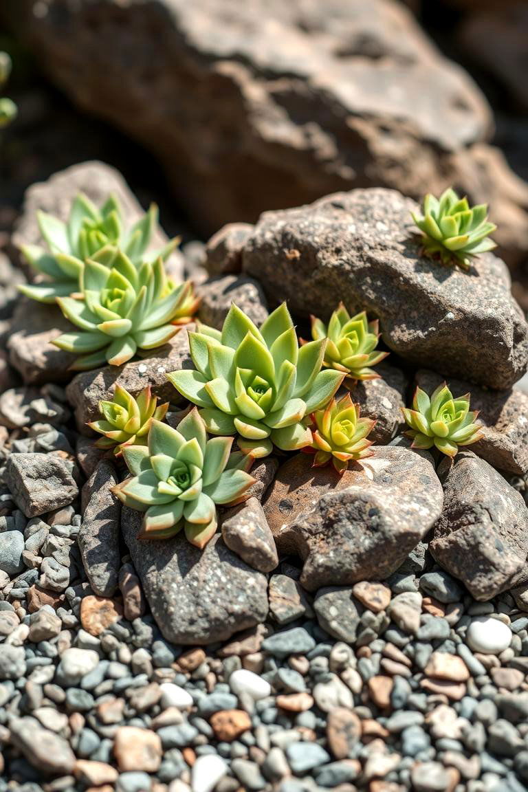 Rock Pile Succulent Arrangement - 24 Succulent Garden Ideas