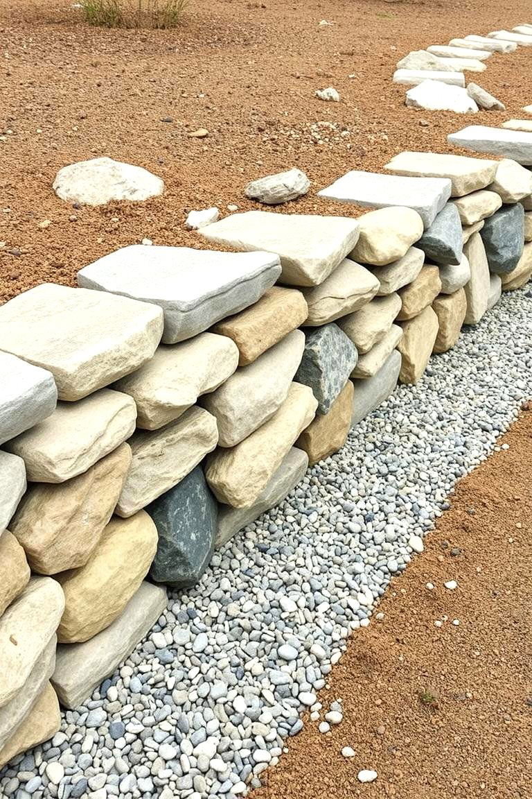 Rock and Gravel Retaining Wall - 24 Natural Rock Retaining Wall Ideas