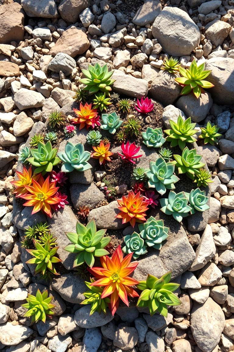 Rock and Succulent Spiral Garden - 24 Spiral Garden Design Ideas