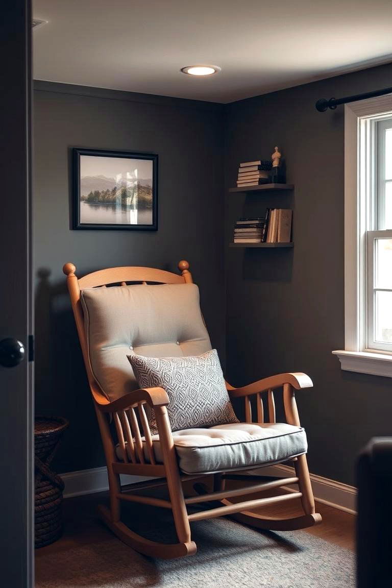 Rocking Chair Relaxation Corner - 24 Man Cave Seating Ideas