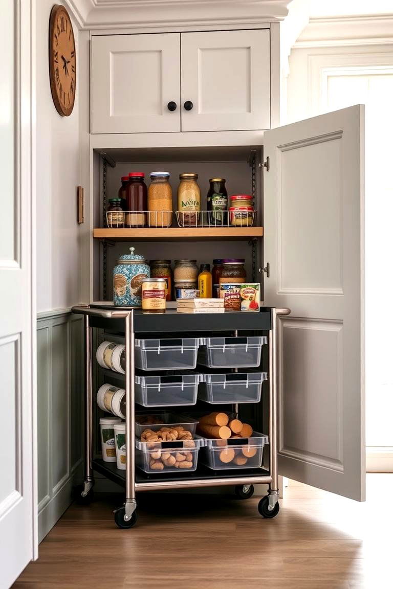 Rolling Cart Additions - 24 Small Pantry Ideas