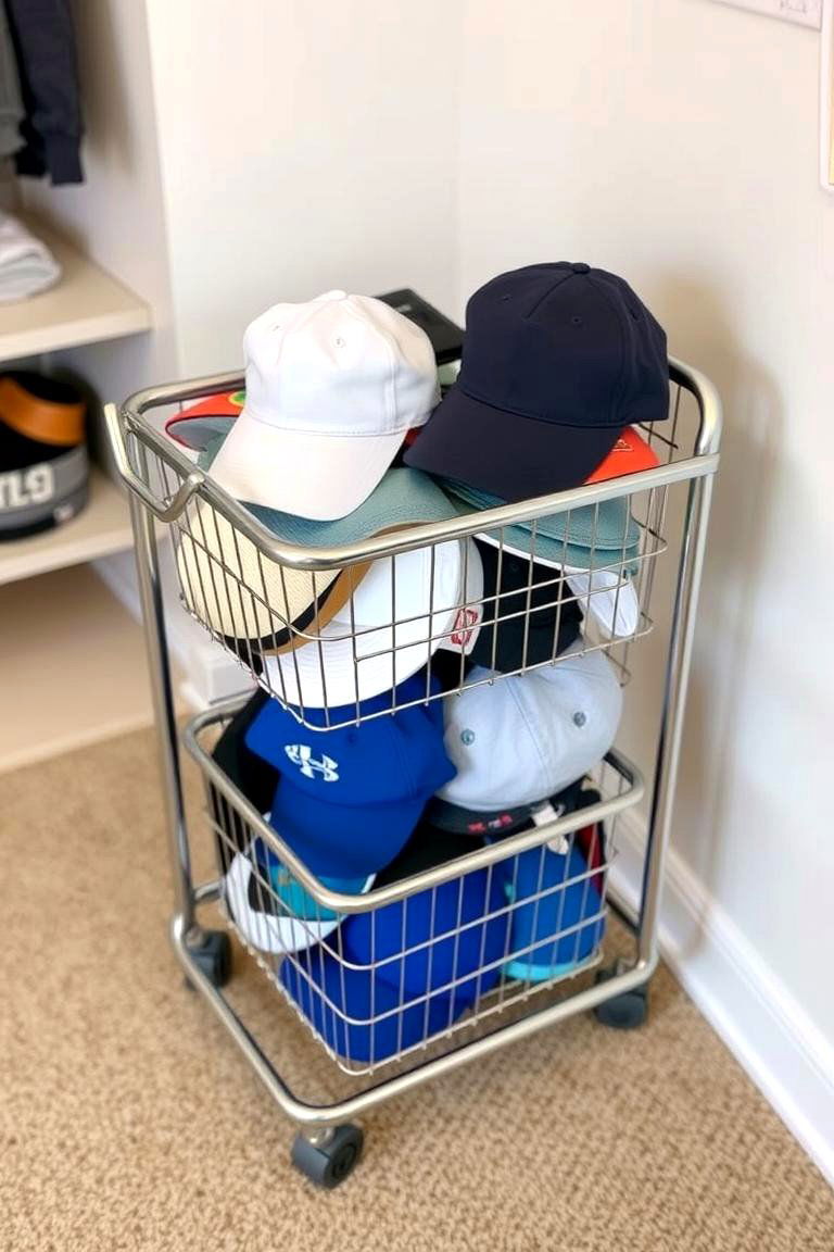 Rolling Carts for Mobility - 24 Hat Storage Ideas