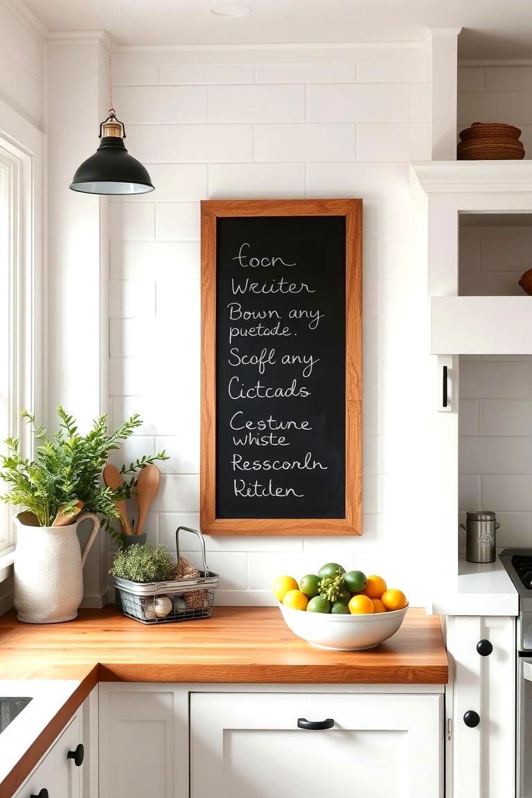 Rolling Kitchen Island - 24 White Farmhouse Kitchen Ideas
