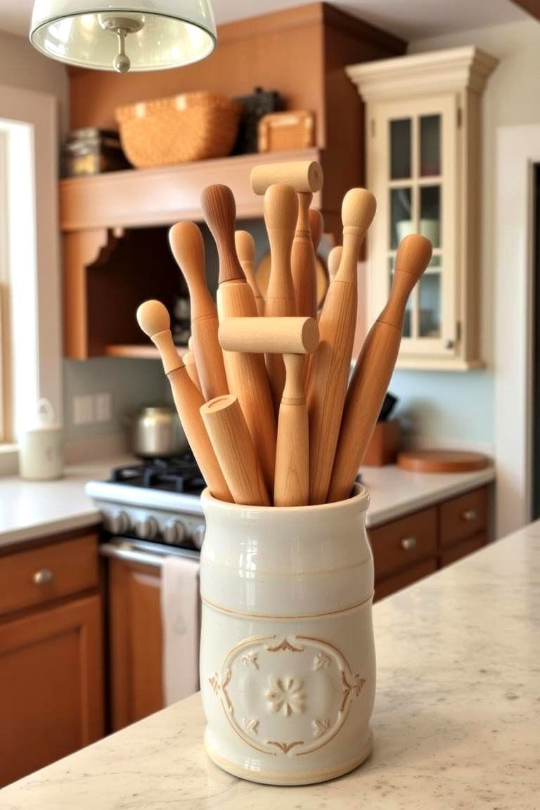 Rolling Pin Display - 24 Traditional Kitchen Ideas