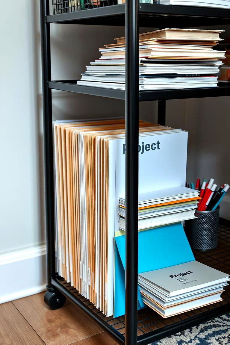 Rolling Shelving Carts - 24 Office Shelving Ideas