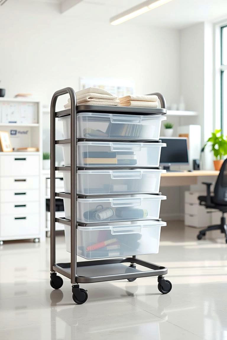 Rolling Storage Carts - 24 Clothes Storage Ideas