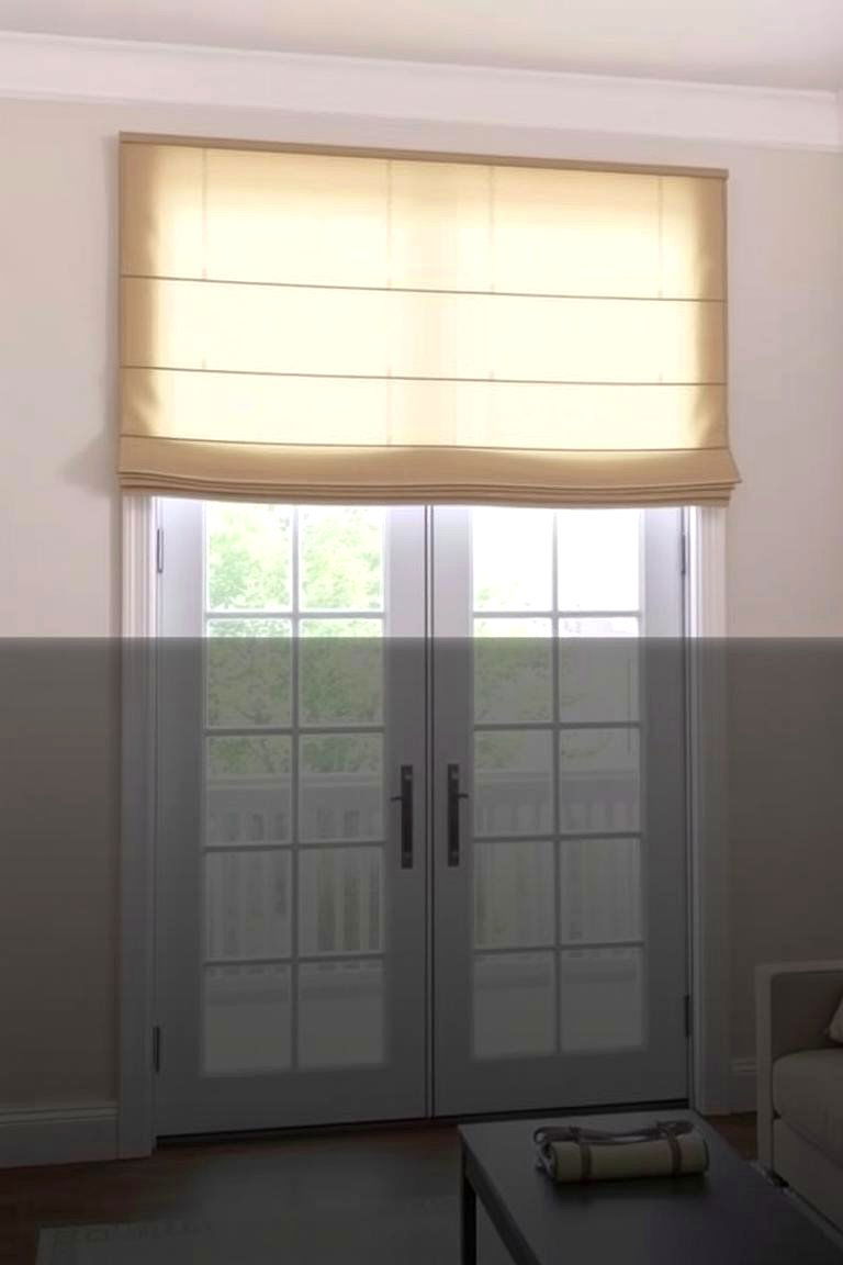 Roman Shades for a Modern Touch - 24 French Door Curtain Ideas