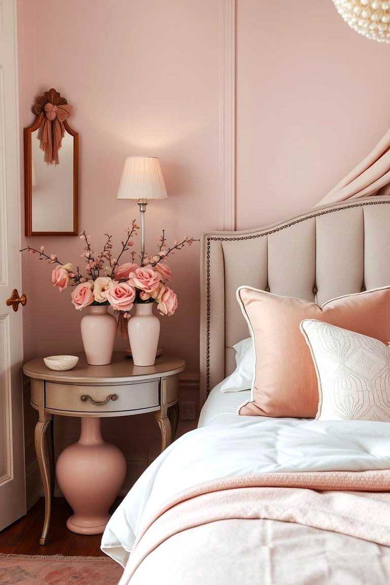 Romantic Blush Accents - 24 Blush Pink Bedroom Ideas