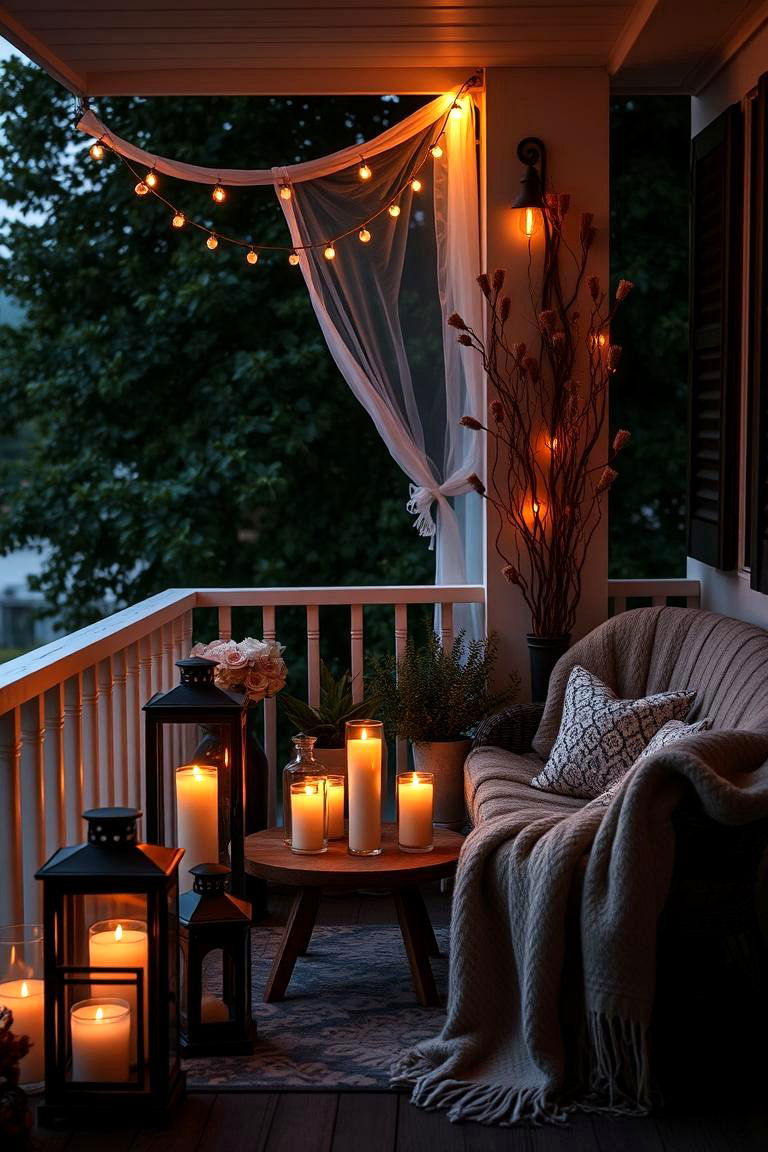 Romantic Candlelit Ambience - 24 Balcony Ideas