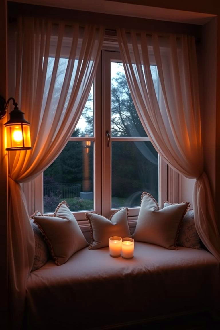 Romantic Evening Nook Window Seat - 24 Window Seat Ideas