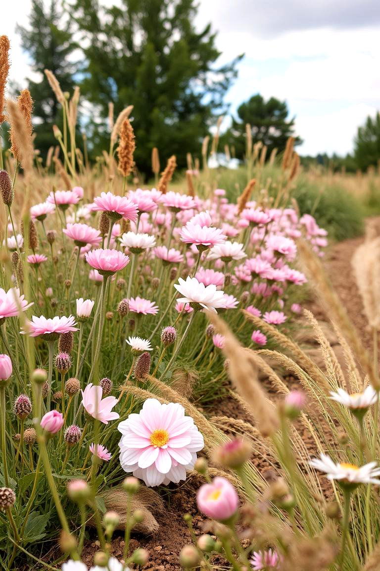 Romantic Prairie Garden Layout - 24 Front Yard Texas Flower Bed Ideas