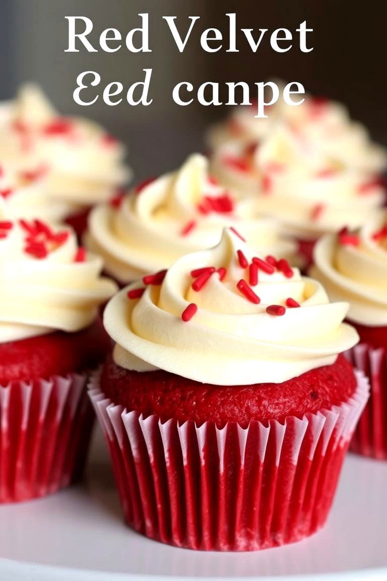 Romantic Red Velvet Charm - 24 Wedding Cupcake Ideas