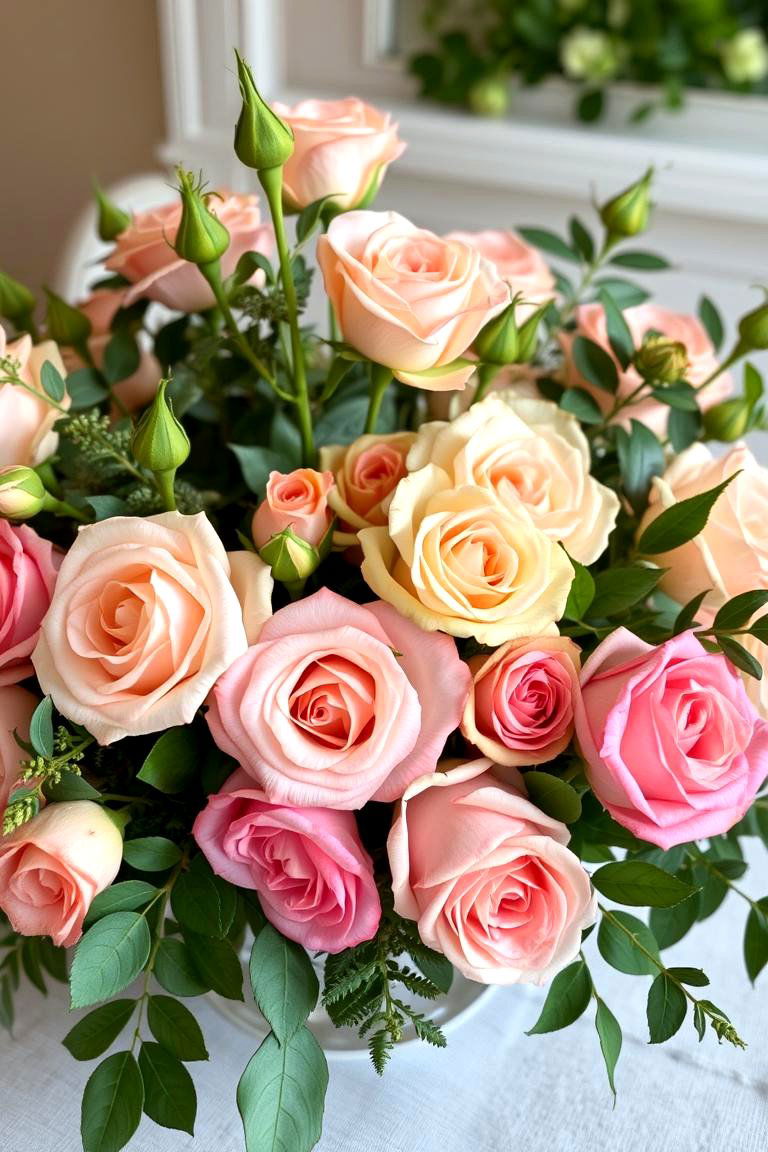 Romantic Rose Garden Centerpiece - 24 Garden Centerpiece Ideas