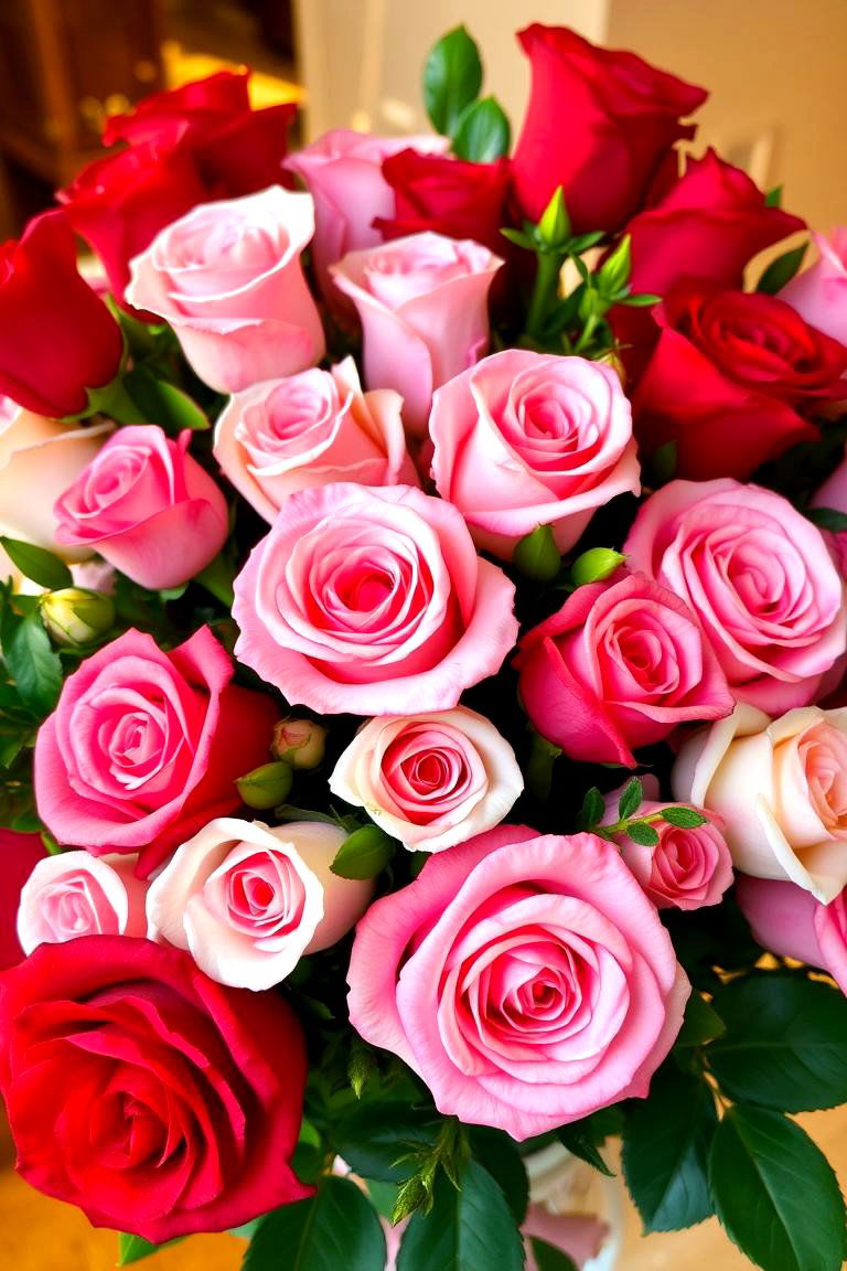 Romantic Roses Bouquet - 24 Wedding Bouquet Ideas