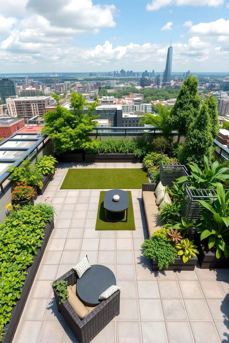 Rooftop Garden Deck - 24 Large Deck Ideas