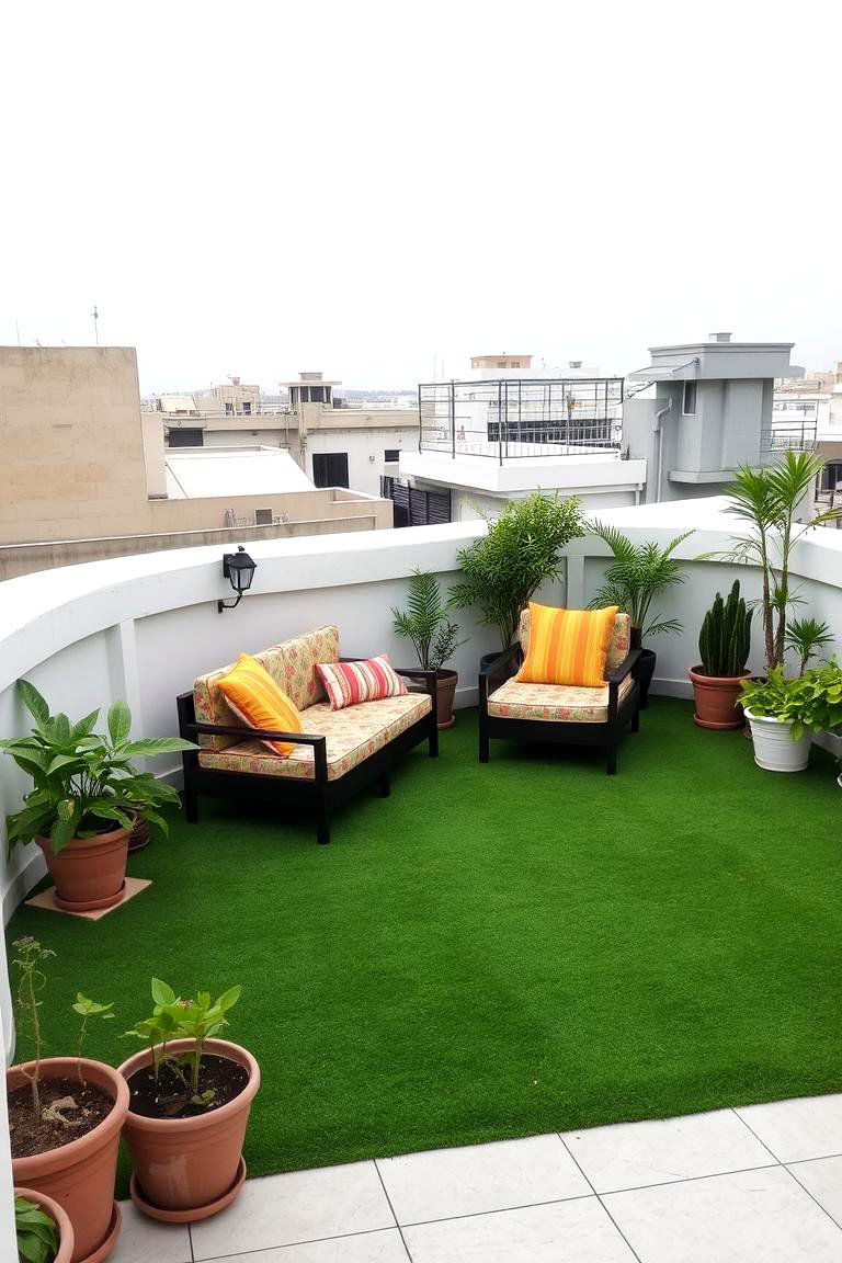 Rooftop Lawn Area - 24 Rooftop Garden Ideas
