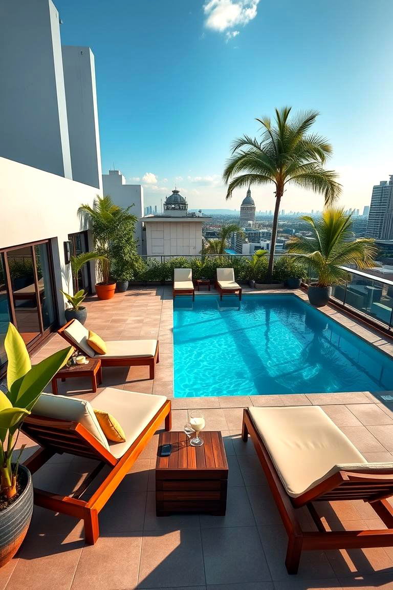 Rooftop Pool Retreat - 24 Residential Rooftop Design Ideas