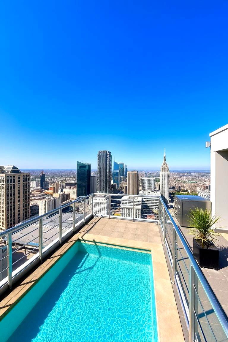 Rooftop Urban Pool Retreat - 24 Swimming Pool Ideas