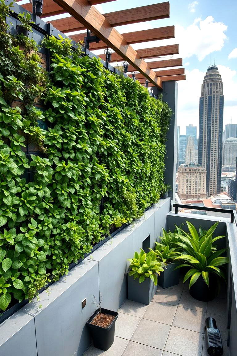 Rooftop Vertical Oasis - 24 Vertical Garden Ideas