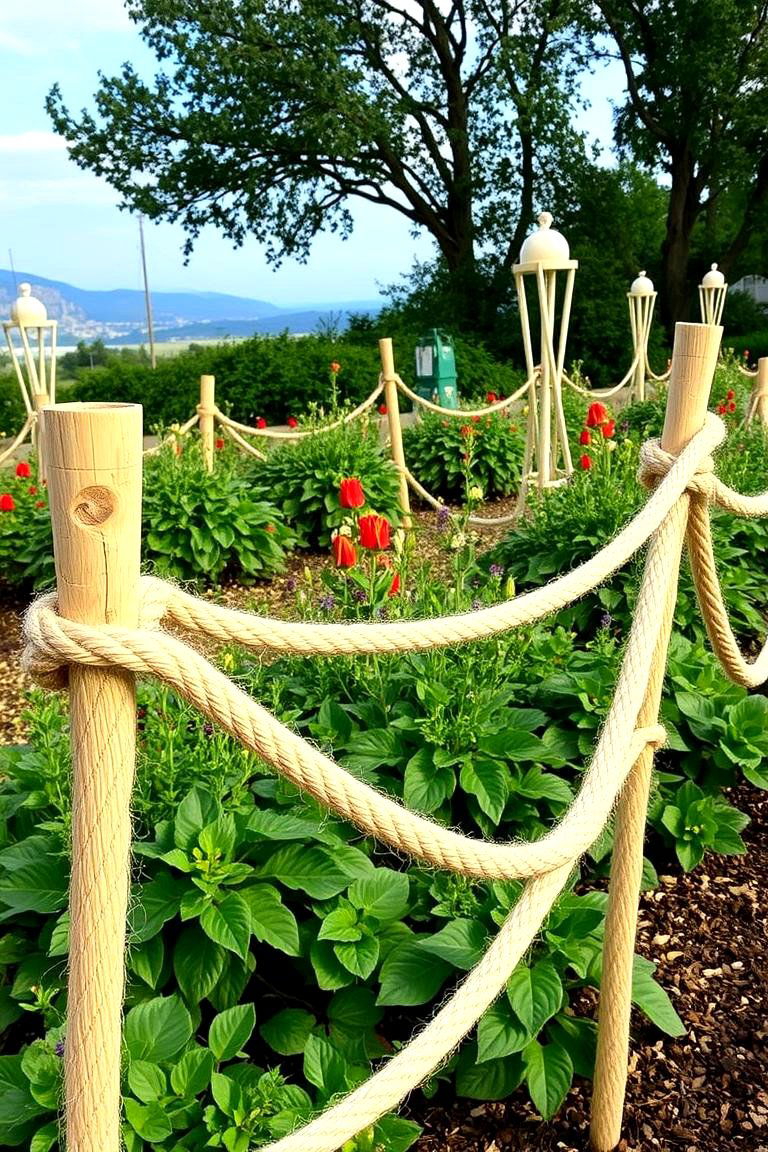 Rope Edging - 24 Modern Garden Edging Ideas