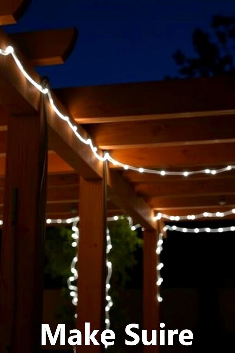 Rope Lights for Flexible Illumination - 24 Pergola Lighting Ideas