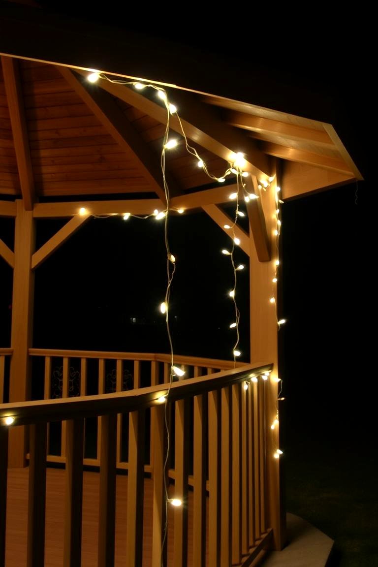 Rope Lights for Subtle Ambiance - 24 Gazebo Lighting Ideas