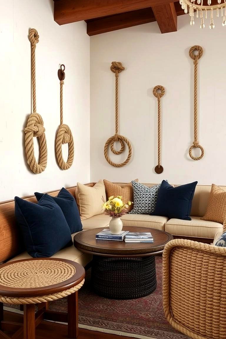 Rope and Nautical Knots - 24 Coastal Decor Ideas