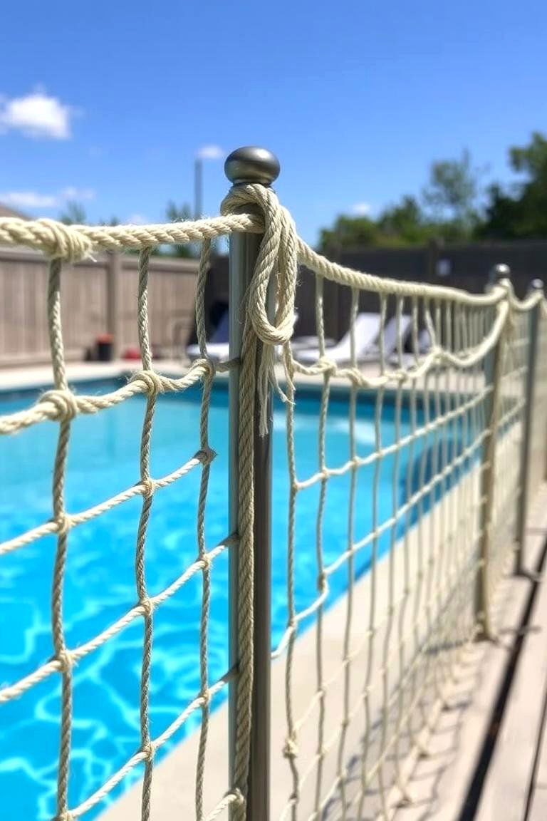 Rope and Net Fencing - 24 Pool Fence Ideas
