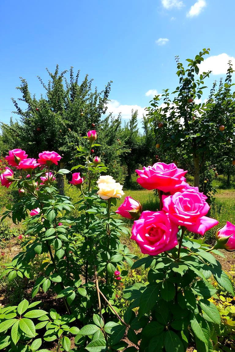 Rose Garden with Fruit Trees - 24 Rose Garden Ideas