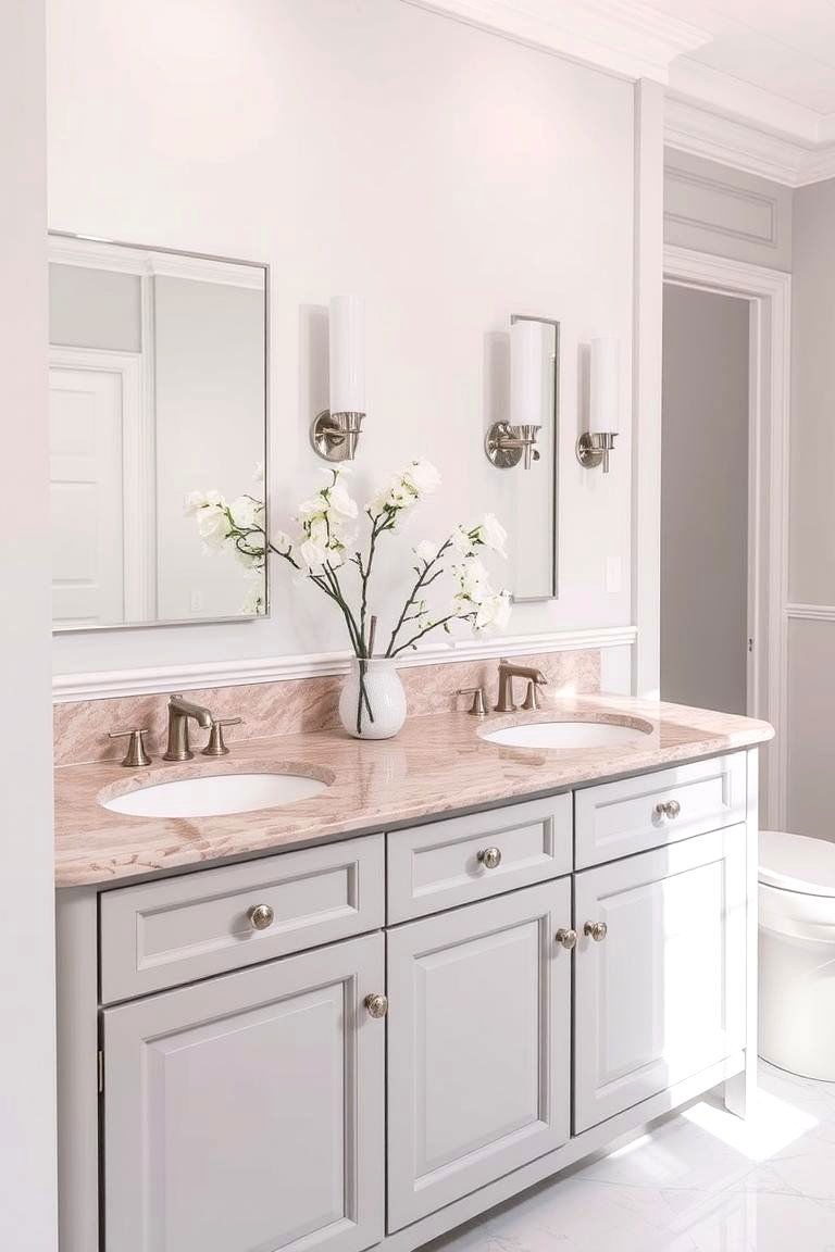 Rose Quartz Countertop - 24 Pink Bathroom Ideas