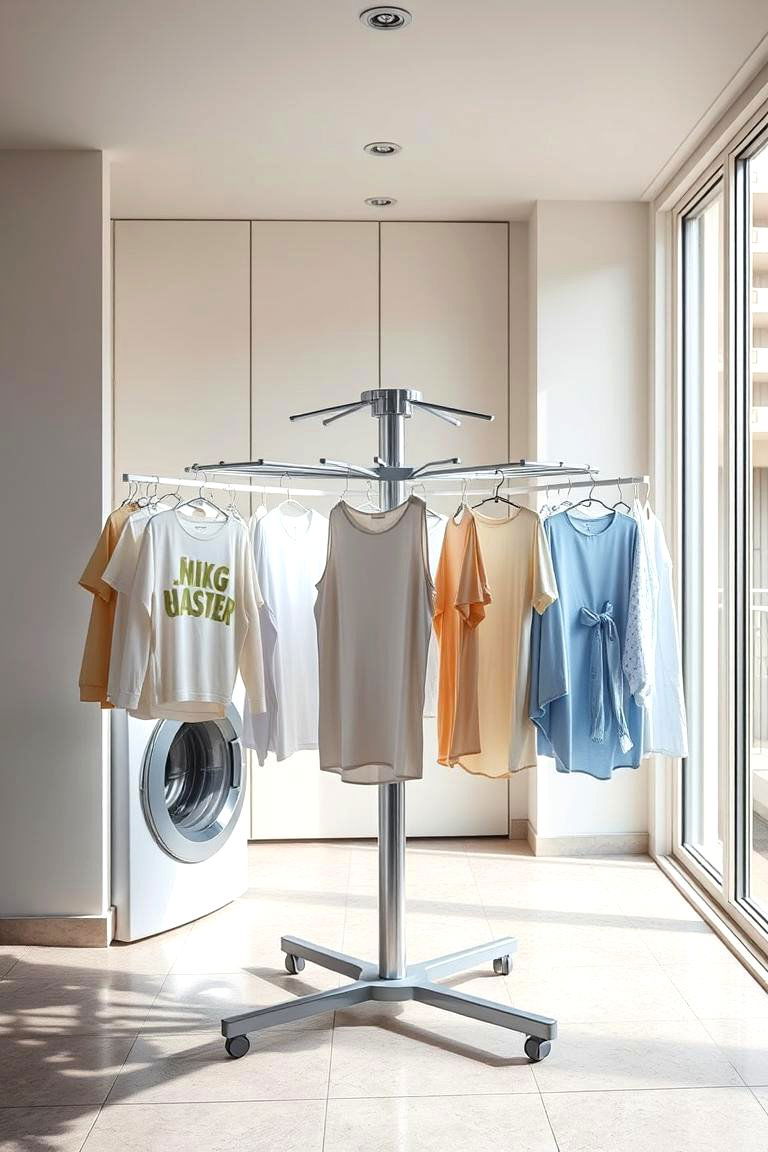 Rotating Drying Rack - 24 Laundry Room Drying Rack Ideas
