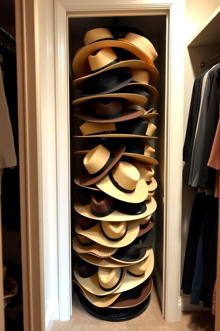 Rotating Hat Carousel - 24 Hat Rack Ideas