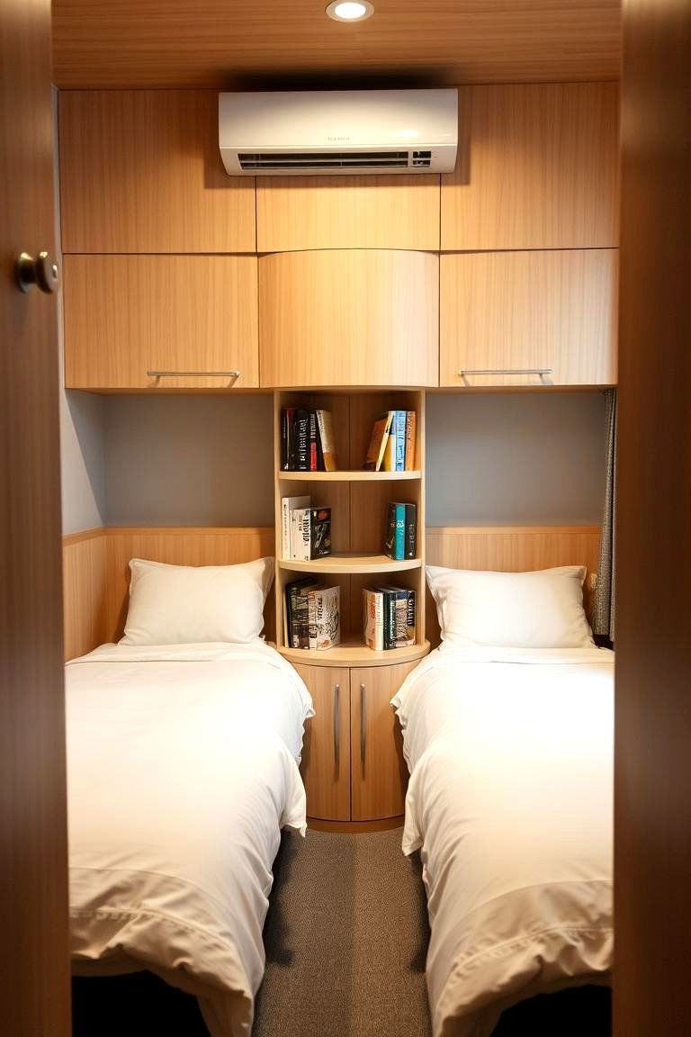 Rotating Storage Units - 24 Shared Bedroom Ideas for Small Rooms