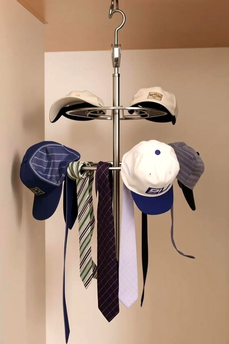 Rotating Tie and Belt Racks - 24 Hat Storage Ideas