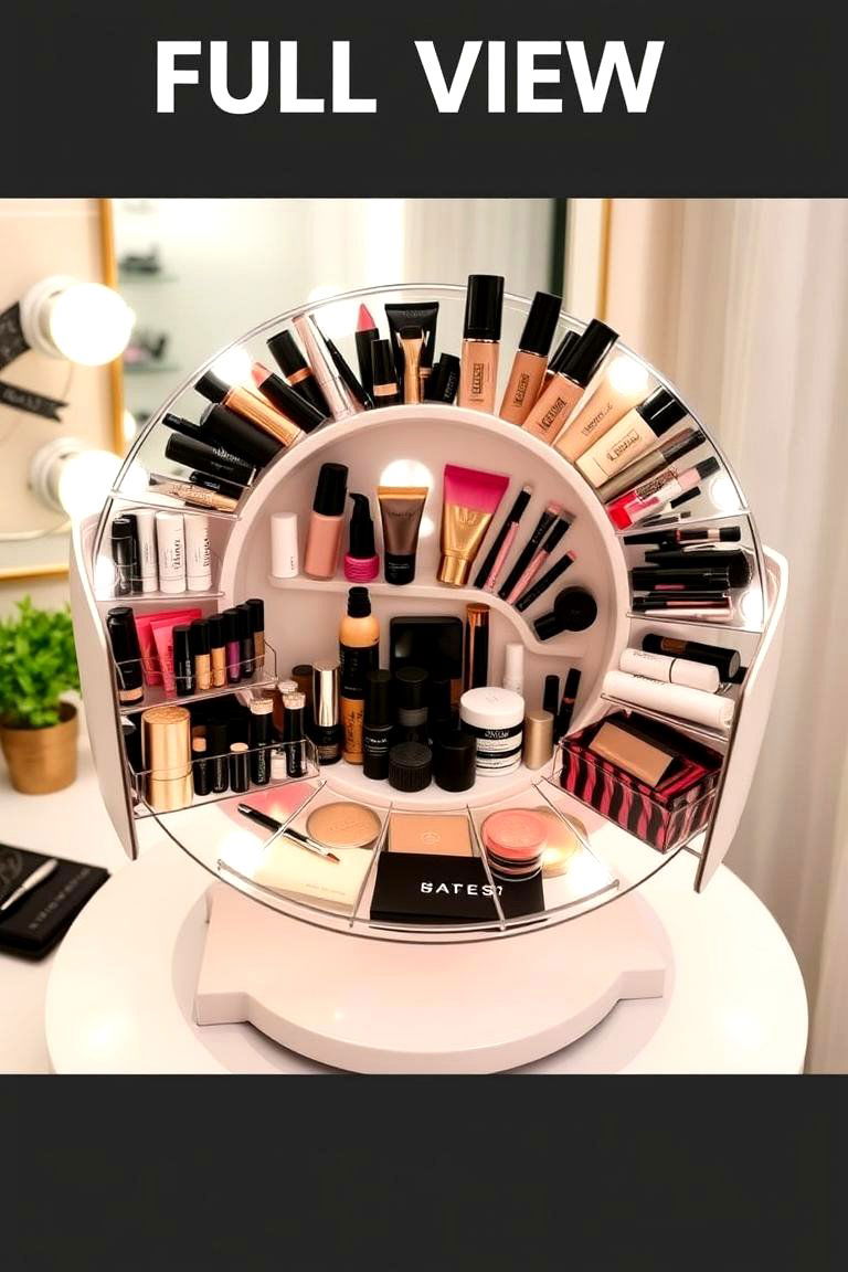 Rotating Vanity Organizers - 24 vanity organization ideas