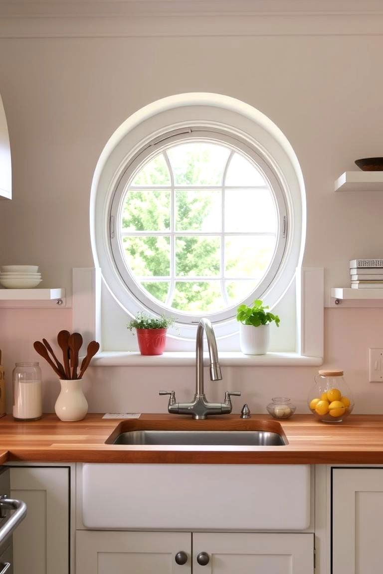 Round Window Whimsy - 24 Kitchen Window Ideas Over Sink