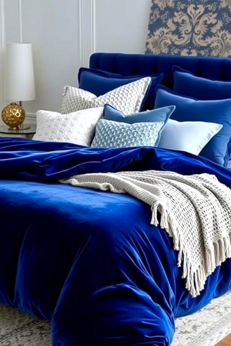 Royal Blue Bedding Ensemble - 24 Royal Blue Bedroom Ideas